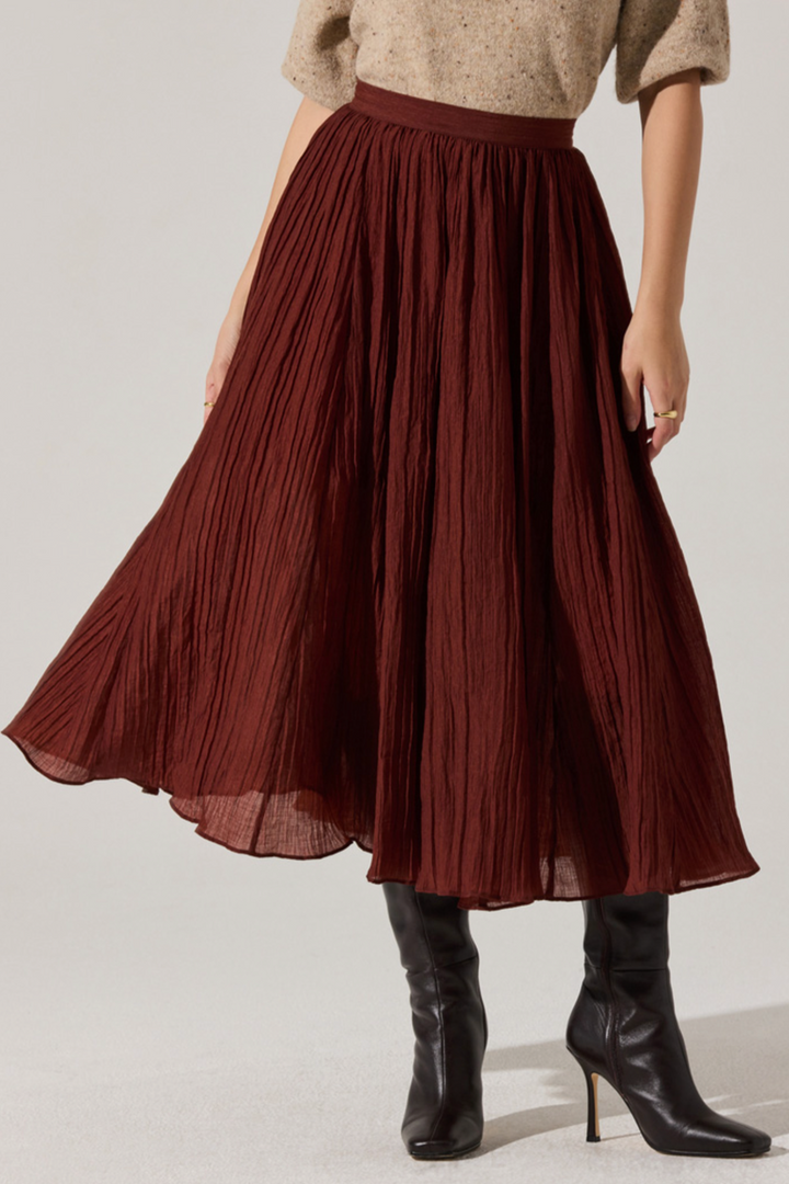 Astr - Salome Skirt in Burnt Brown