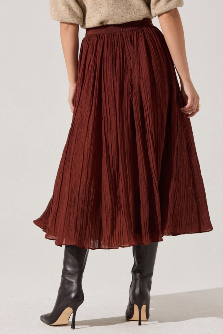 Astr - Salome Skirt in Burnt Brown