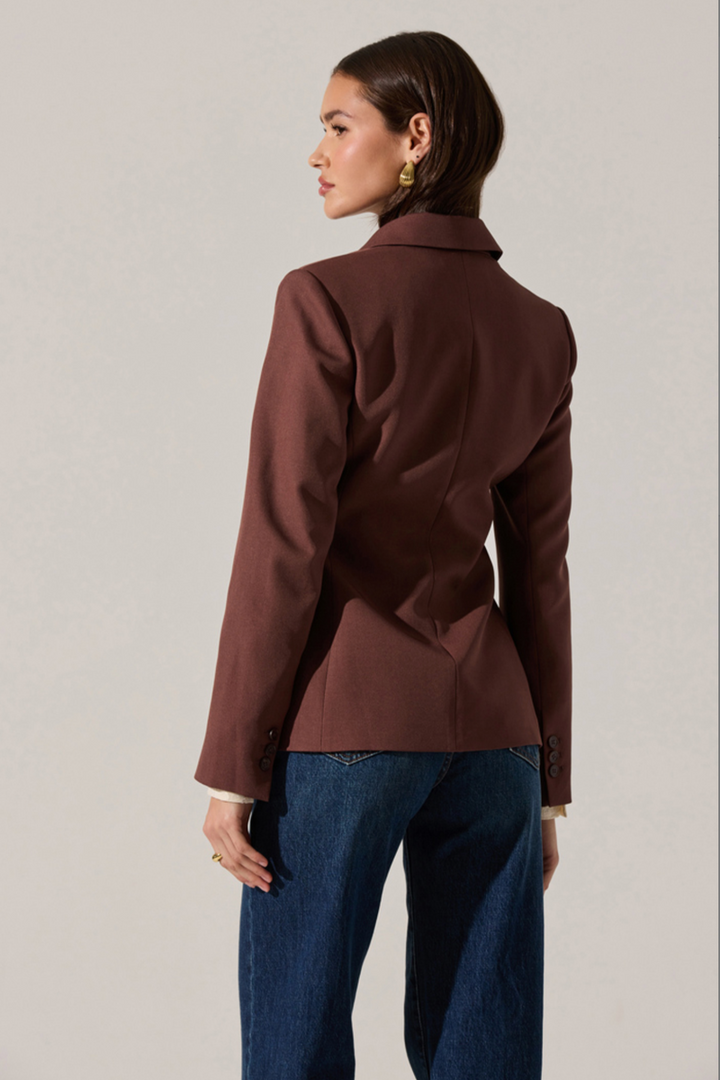 Astr - Valor Blazer in Plum Brown