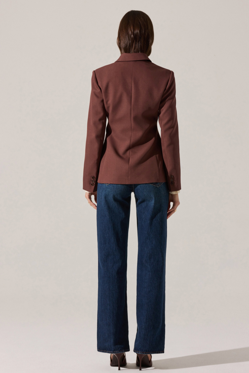 Astr - Valor Blazer in Plum Brown