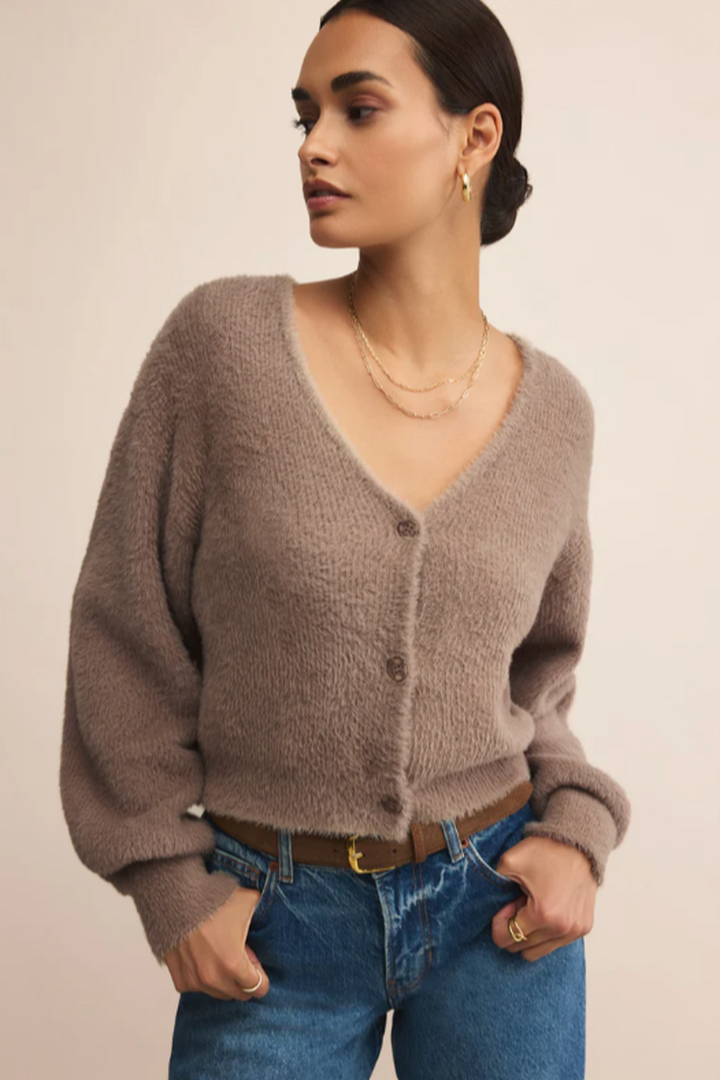 Z Supply - Sadira Fluffy Cardigan in Moonlight
