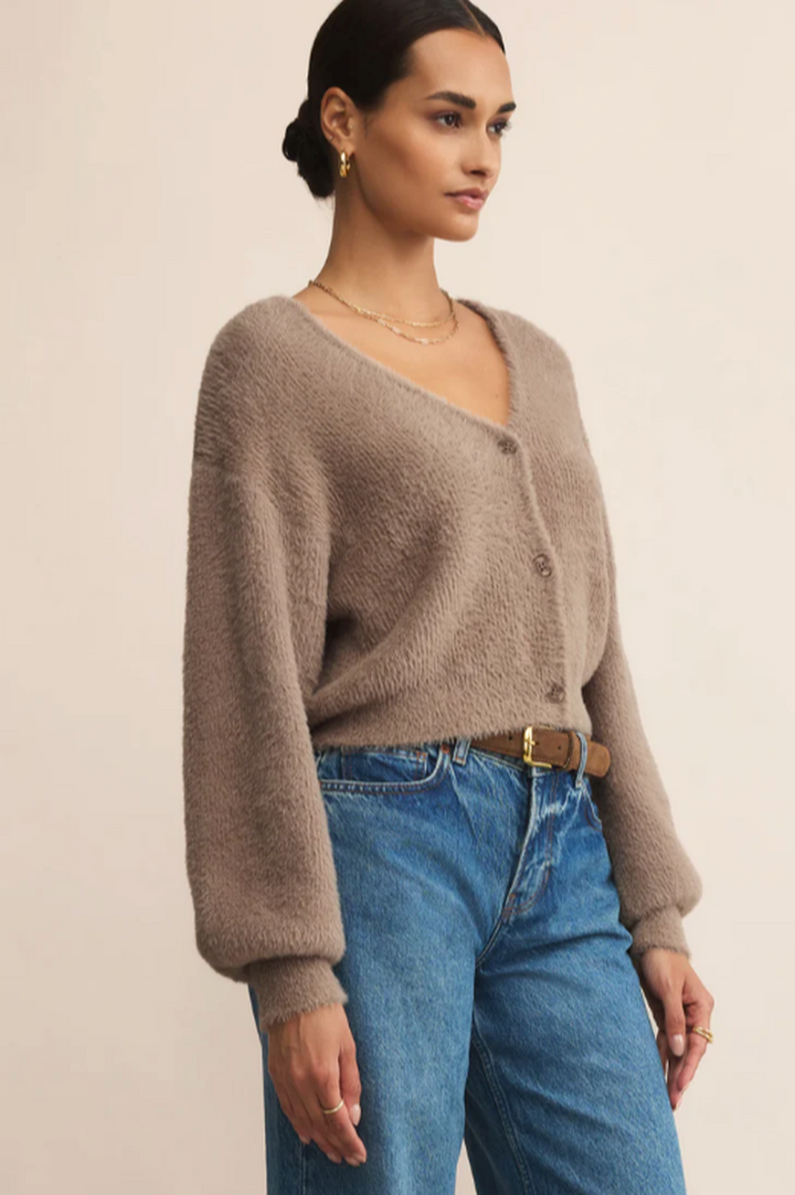 Z Supply - Sadira Fluffy Cardigan in Moonlight