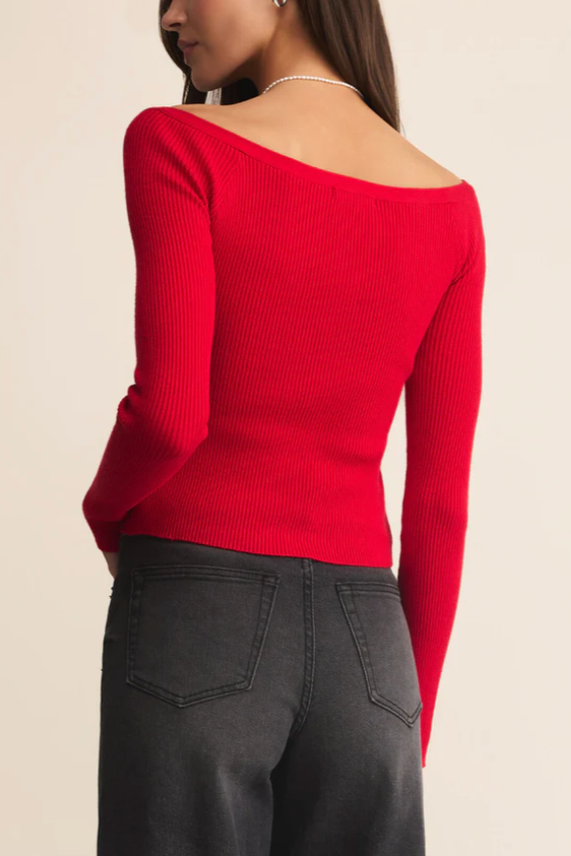 Z Supply - Jovy Sweater Top in Festival Red