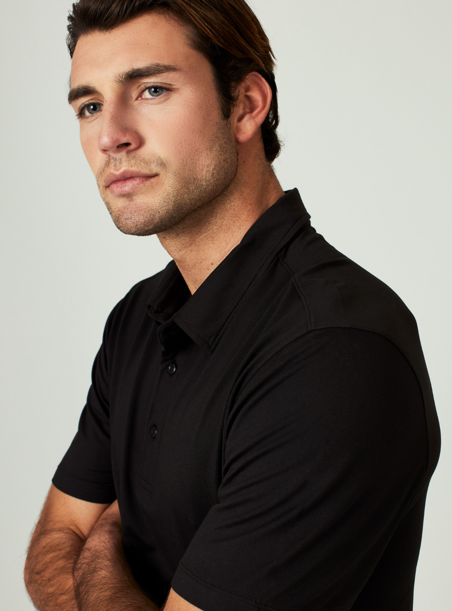 7DIAMONDS - Core Polo Short Sleeve in Black