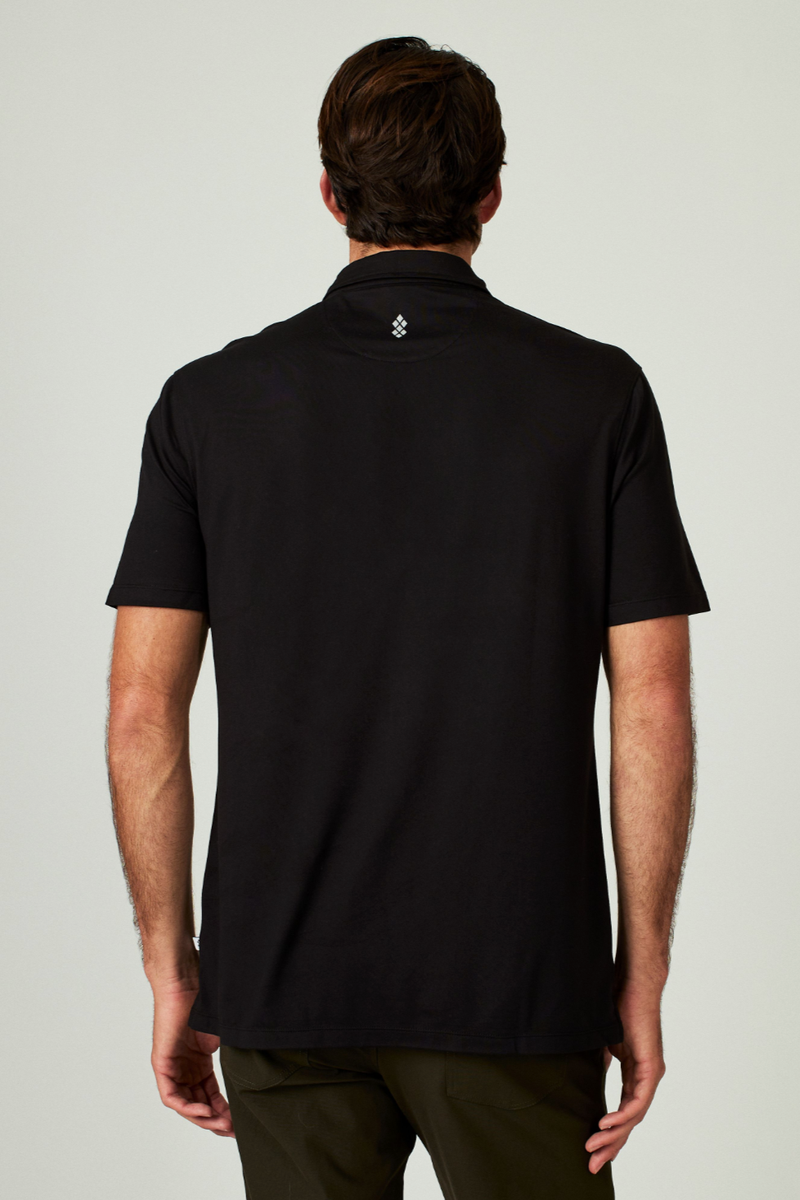 7DIAMONDS - Core Polo Short Sleeve in Black