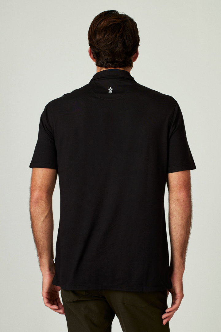 7DIAMONDS - Core Polo Short Sleeve in Black