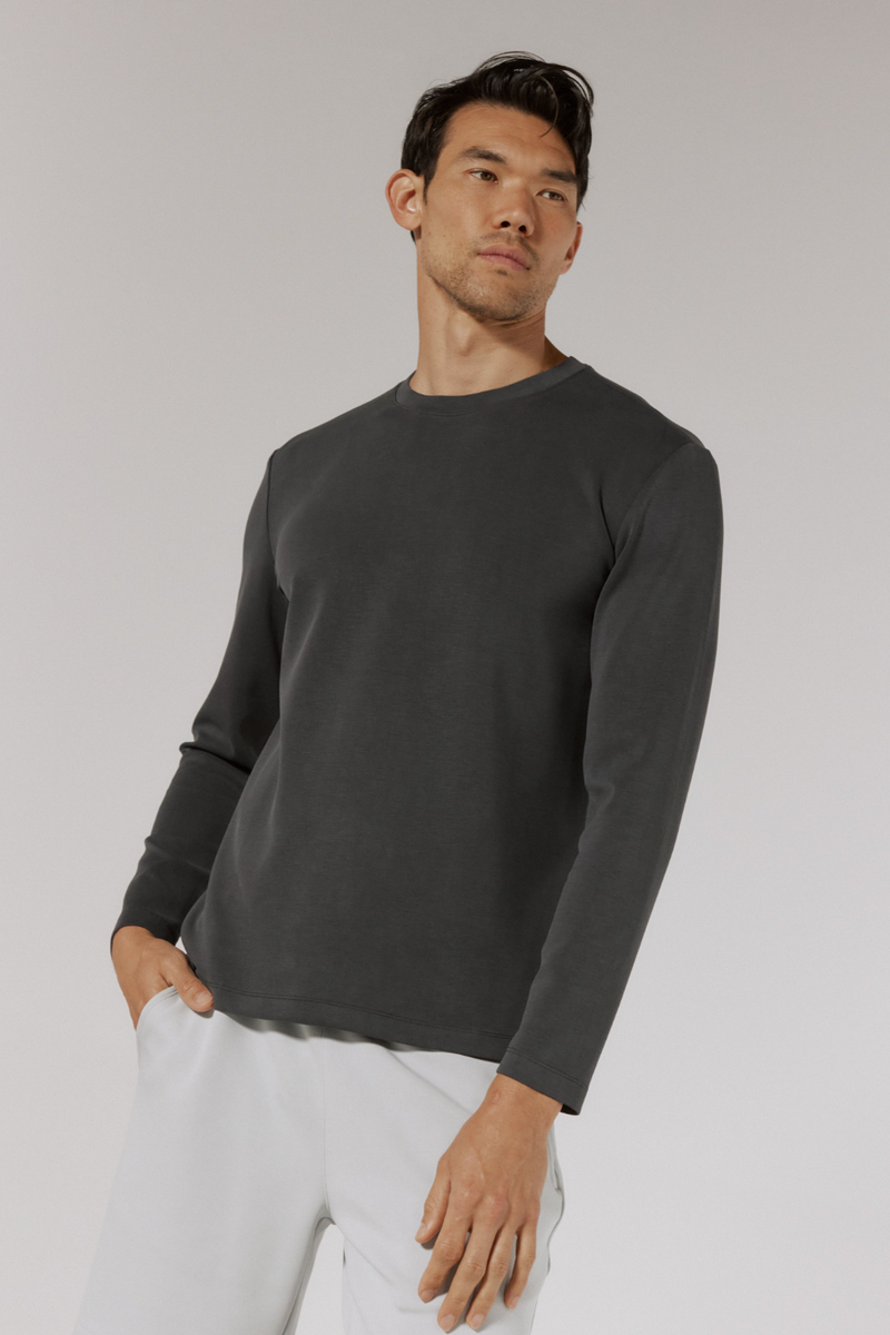 7DIAMONDS - Rev Tee Long Sleeve in Anthracite
