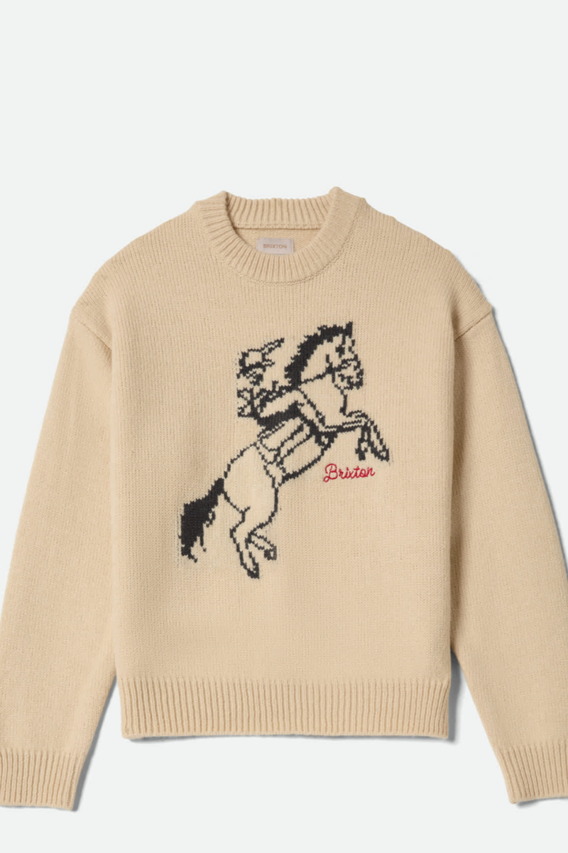 Brixton - Brixton Ranching Club Crew Sweater in Whitecap