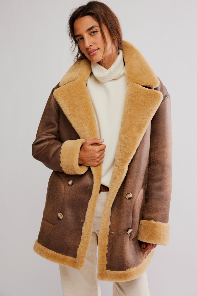 Free People - Mari Reversible in Tan Cream Combo