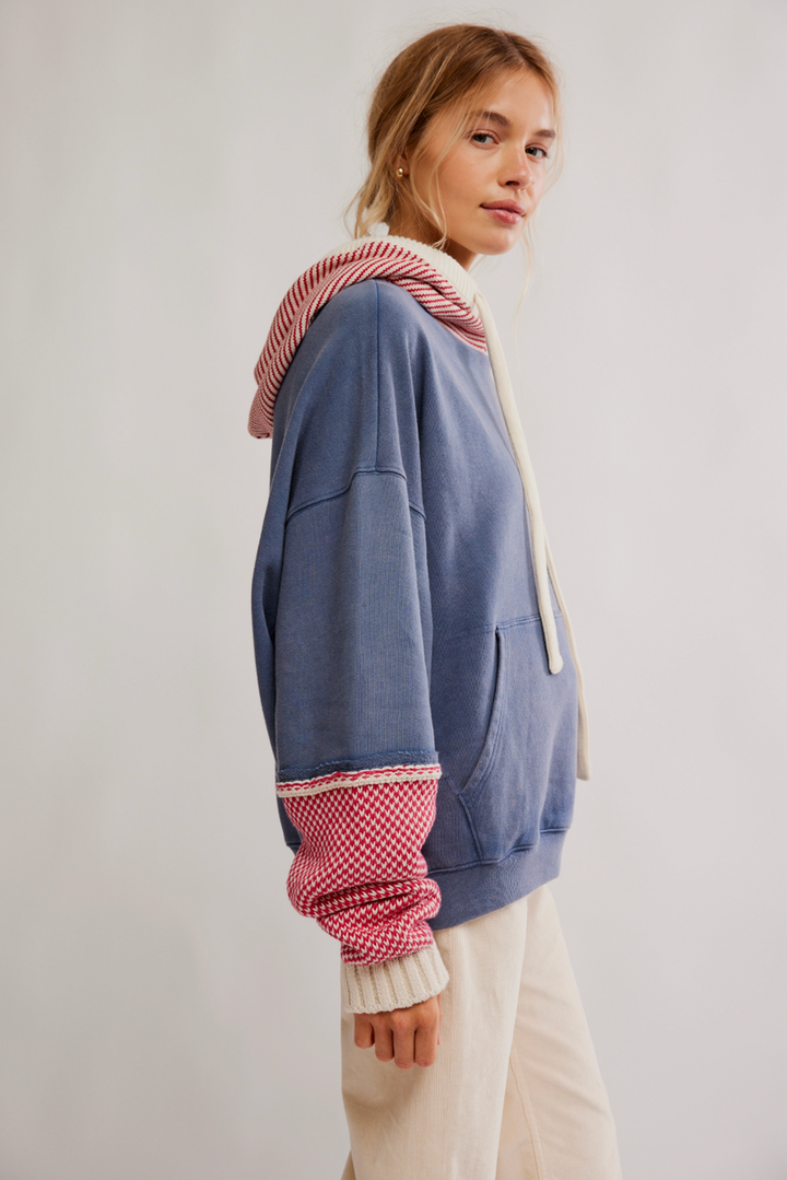 Free People - Snug Bonnet Sweatshirt in Indigo