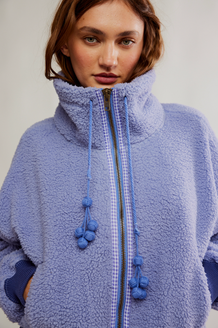 Free People - Alpine Sherpa Cardi in White Peri