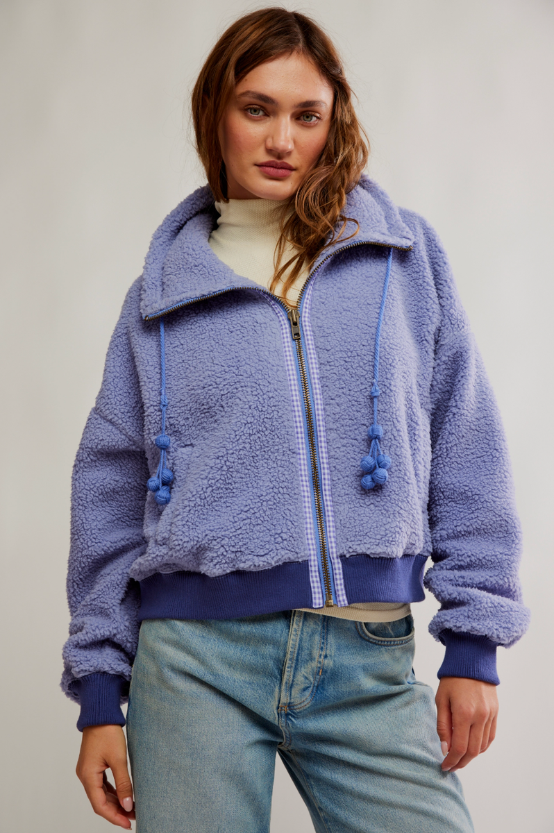 Free People - Alpine Sherpa Cardi in White Peri