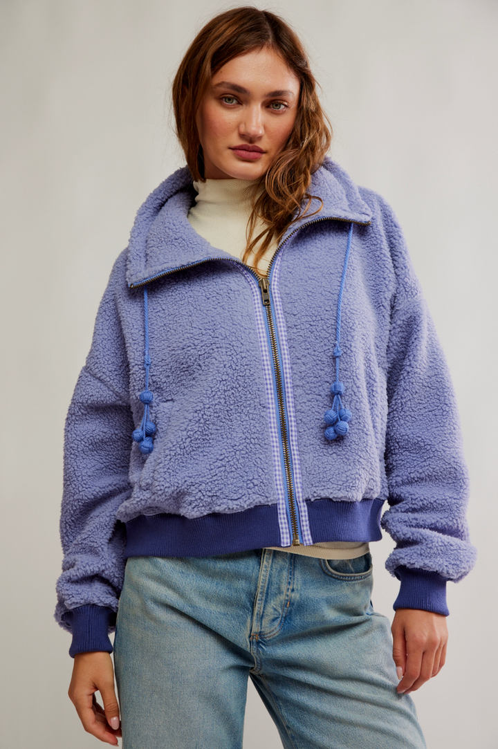 Free People - Alpine Sherpa Cardi in White Peri