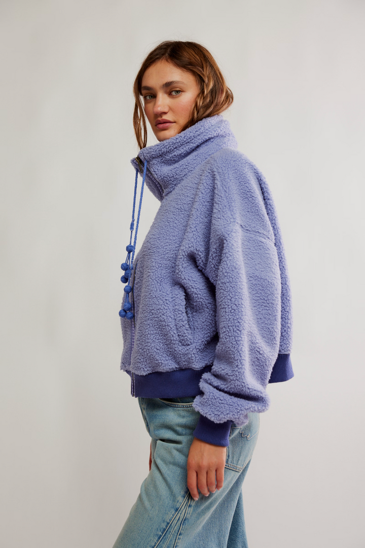 Free People - Alpine Sherpa Cardi in White Peri