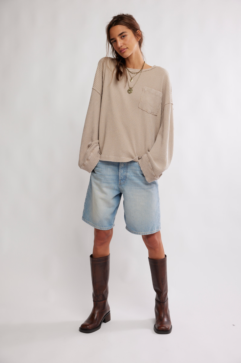 Free People - We The Free Dawson Pocket Thermal in Smoothe Stone