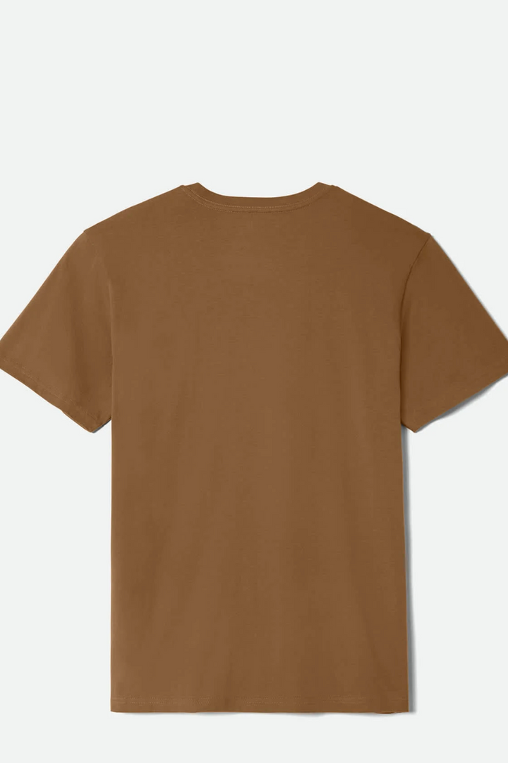 Brixton - Wellston Tailored Short Sleeve Tee Shirt in Washed Copper