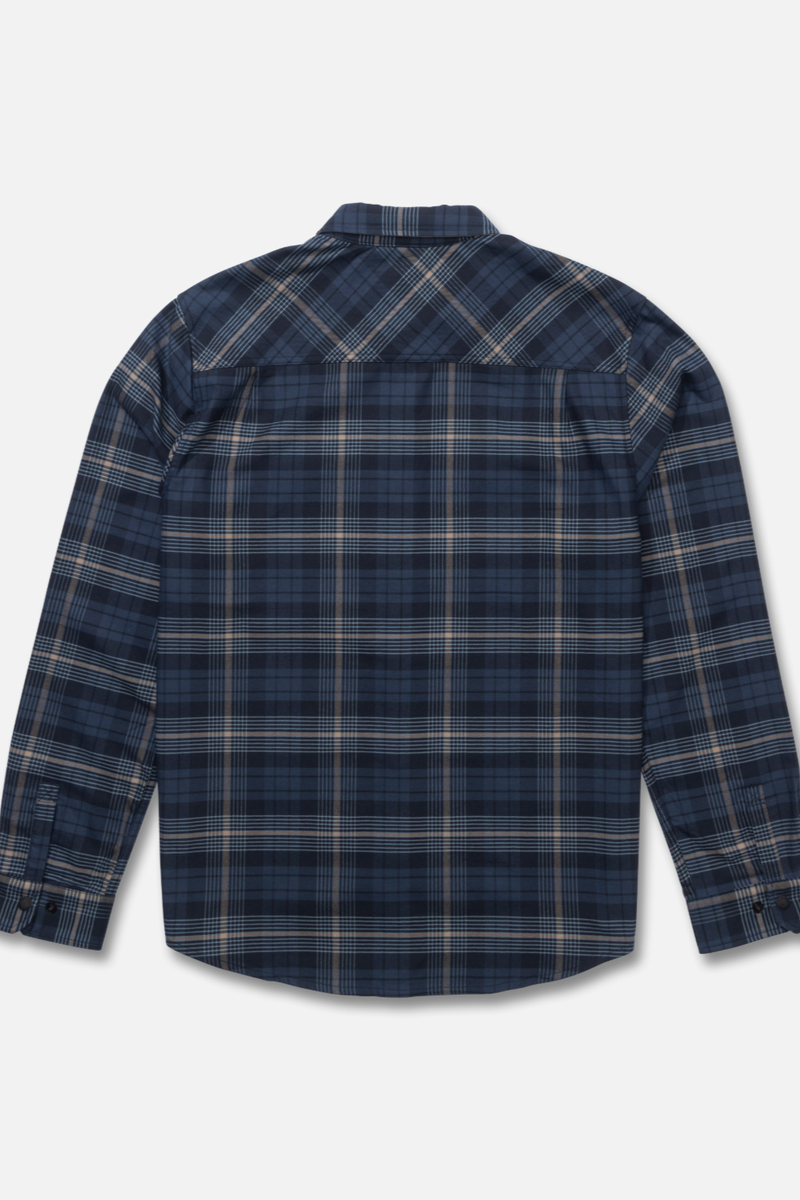 Salty Crew - Fathom Long Sleeve Tech Flannel in Navy Khaki