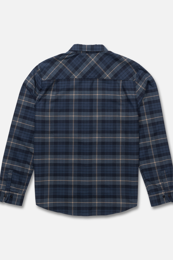 Salty Crew - Fathom Long Sleeve Tech Flannel in Navy Khaki