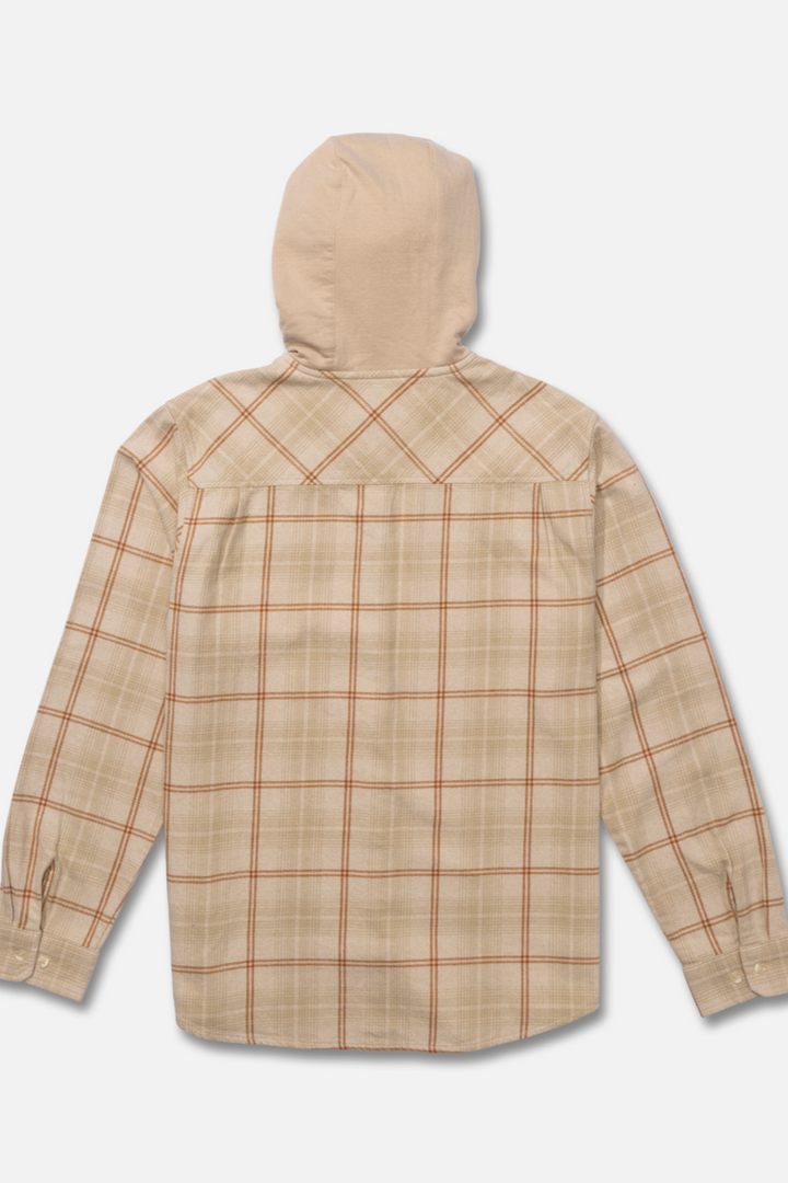 Salty Crew - Whitewash Hooded Flannel in Birch