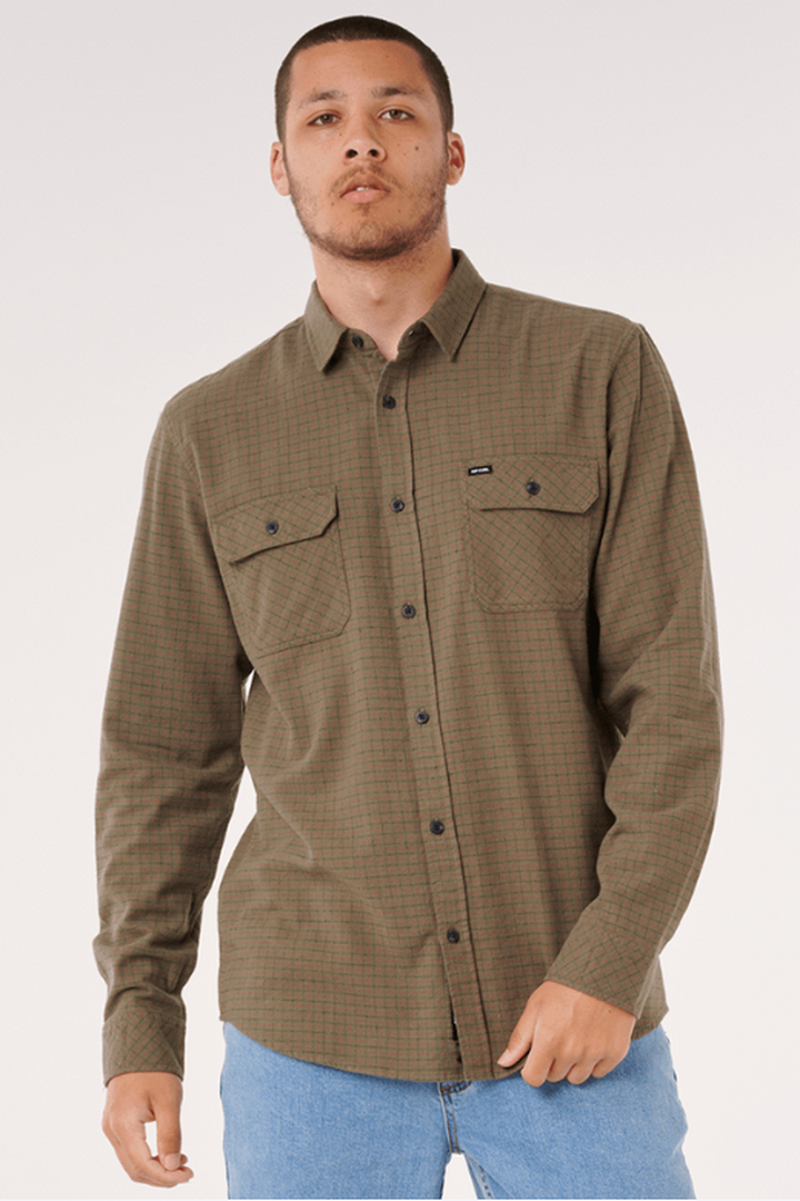 Rip Curl - Classic Surf Checked In Flannel in Cactus Green