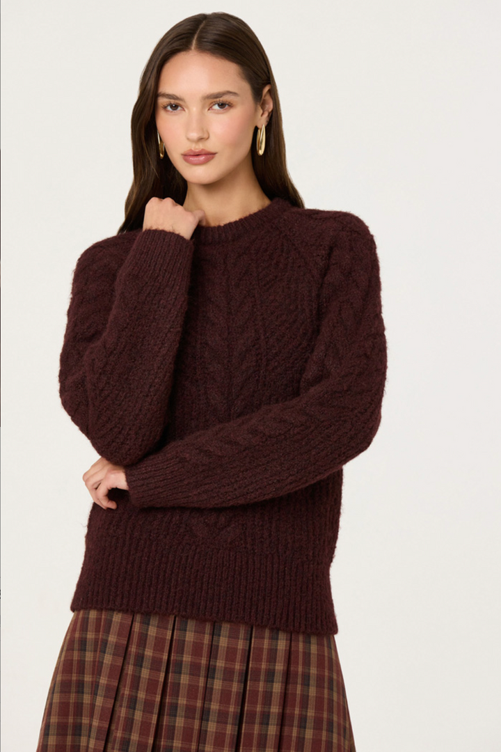 Astr - Taran Sweater in Wine