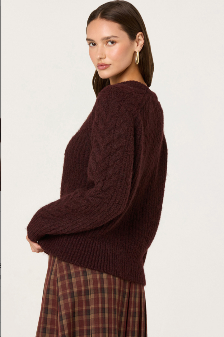Astr - Taran Sweater in Wine