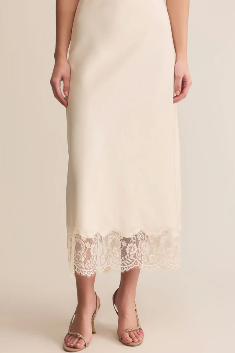 Z Supply - Cinder Lace Midi Skirt in Cloud