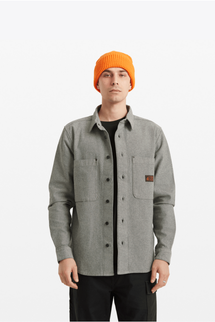 Volcom - Levelstone Long Sleeve Shirt in Antique Black