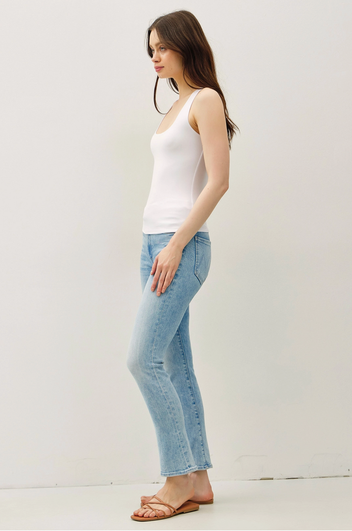 Be Cool - Soft Core Double Lined Basic Square Neck Tank