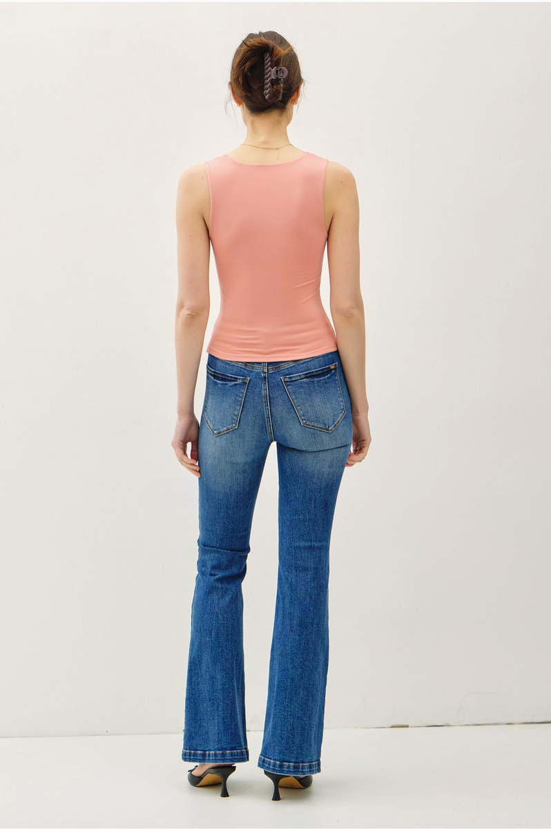 Be Cool - Soft Core Double Lined Basic Square Neck Tank