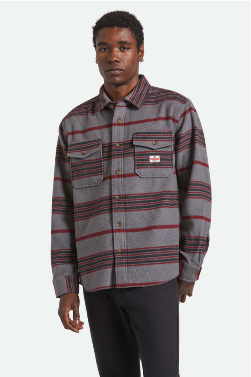 Brixton - The Field Corduroy Overshirt in Multi Blanket Stripe