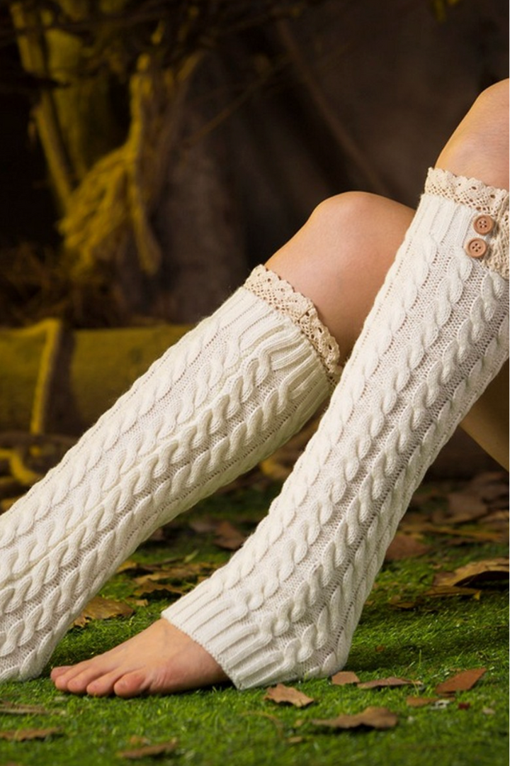 ACCITY - Leg Warmers Winter Lace Twist in Black