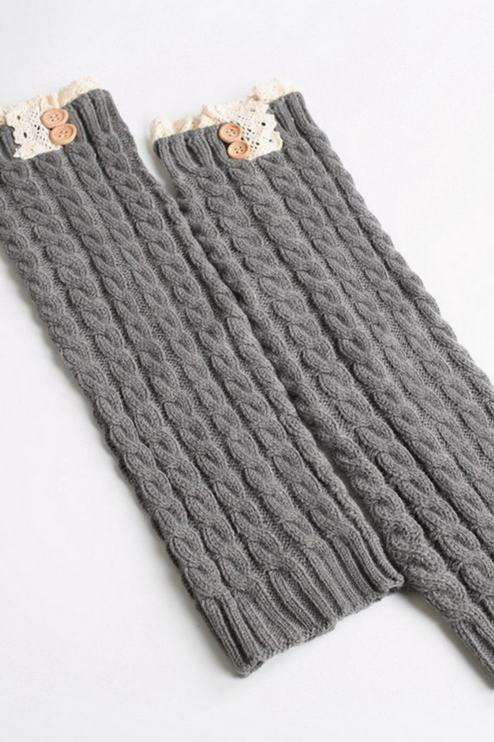 ACCITY - Leg Warmers Winter Lace Twist in Grey