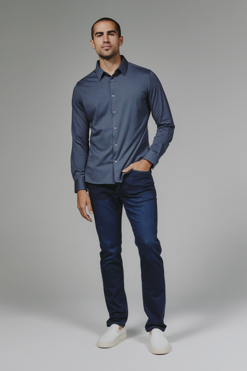 7DIAMONDS - Girona Long Sleeve Shirt in Slate