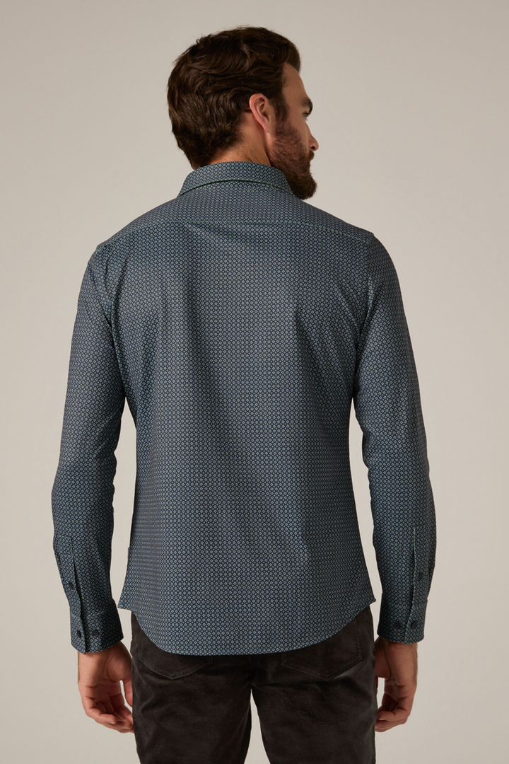 7DIAMONDS - Warren Long Sleeve Shirt in Olive