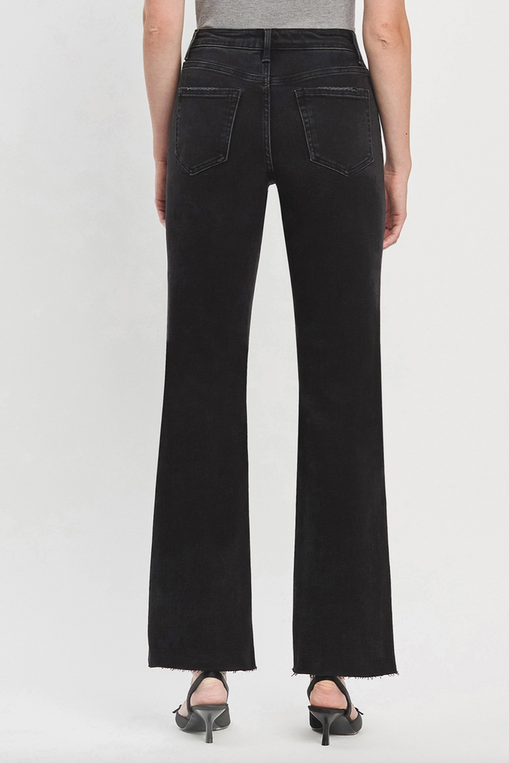 FLYING MONKEY - High Rise Slim Wide Jeans in Smooth