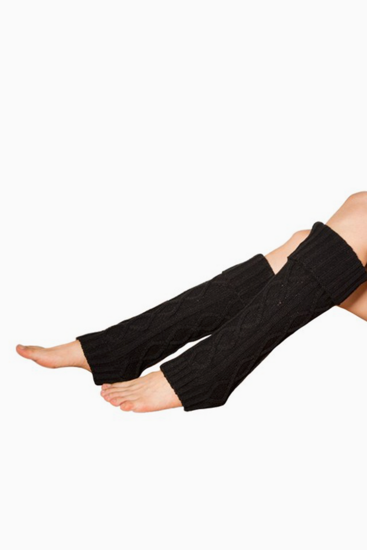 ACCITY - Leg Warmers Twisted Knit Dandy in Dark Coffee