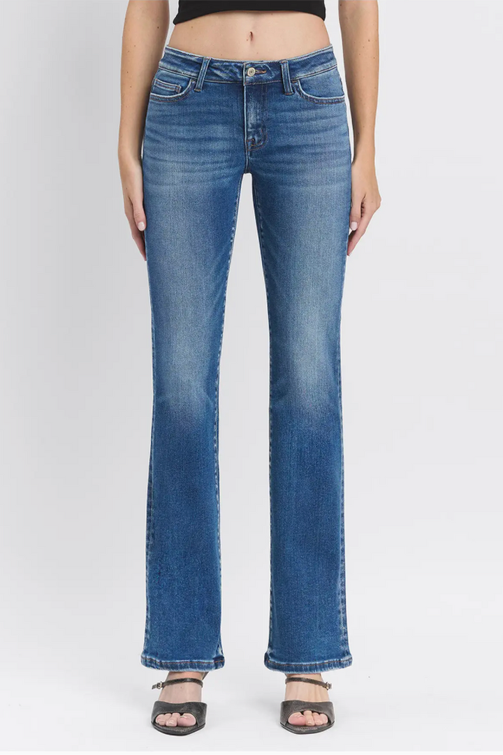 VERVET by FLYING MONKEY - Low Rise Full Length Bootcut Jeans Humour