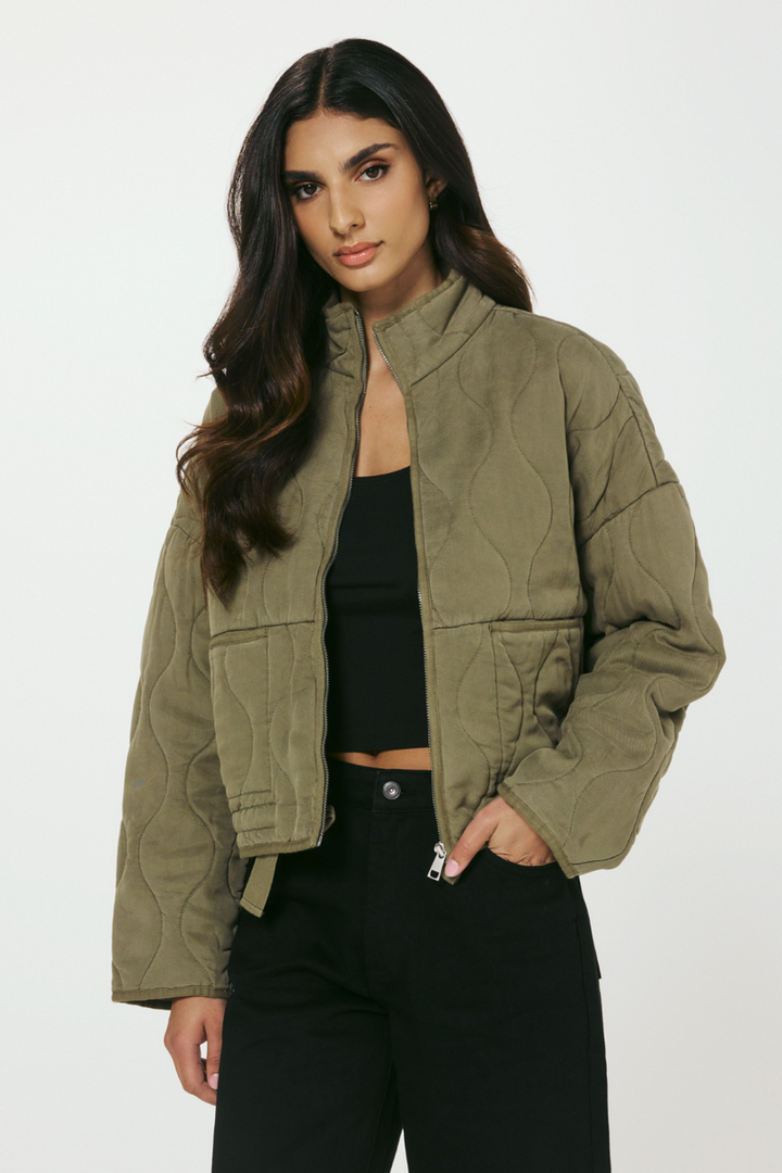 7DIAMONDS - Rory Full-Zip Jacket in Olive