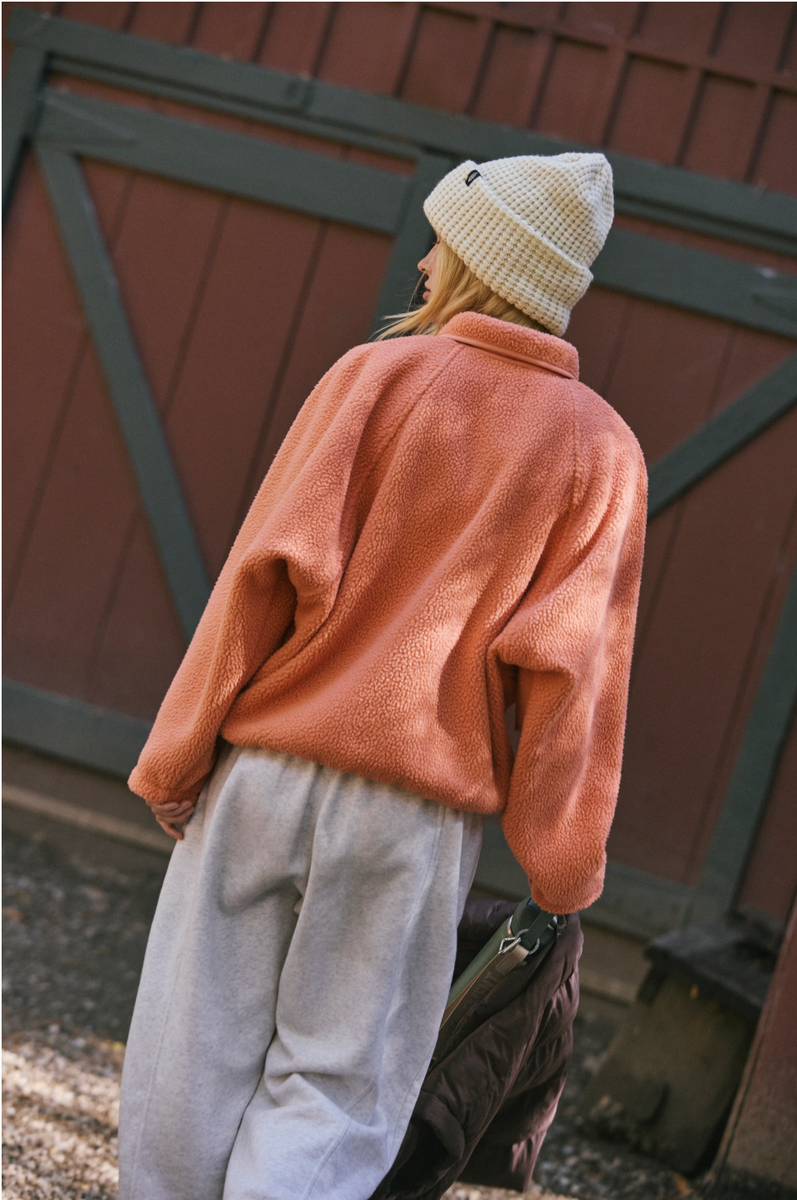 Free People Movement - Hit The Slopes Fleece Jacket in Frosted Peach
