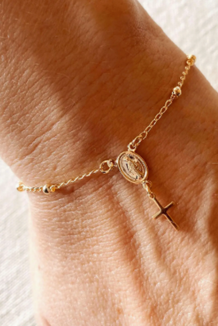 GoldFi - 18k Gold Filled Delicate Rosary Bracelet