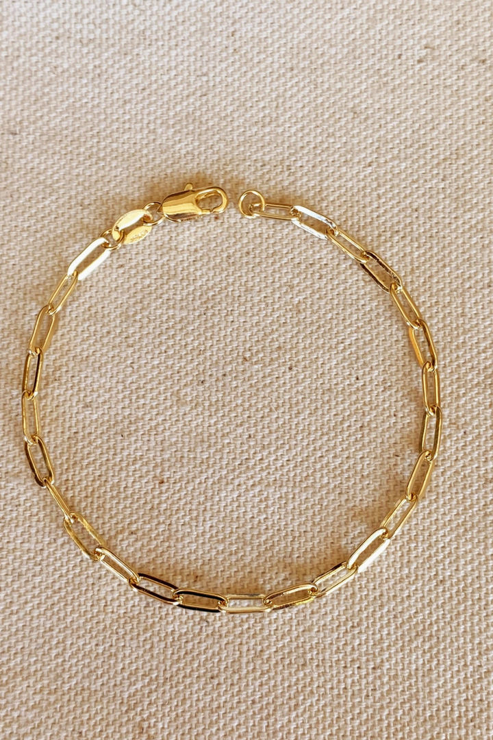 GoldFi - 18k Gold Filled Short Link Paperclip Bracelet