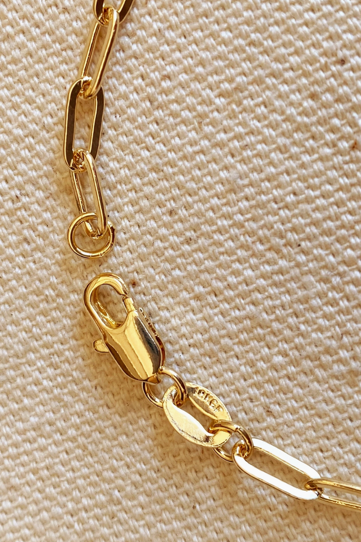 GoldFi - 18k Gold Filled Short Link Paperclip Bracelet