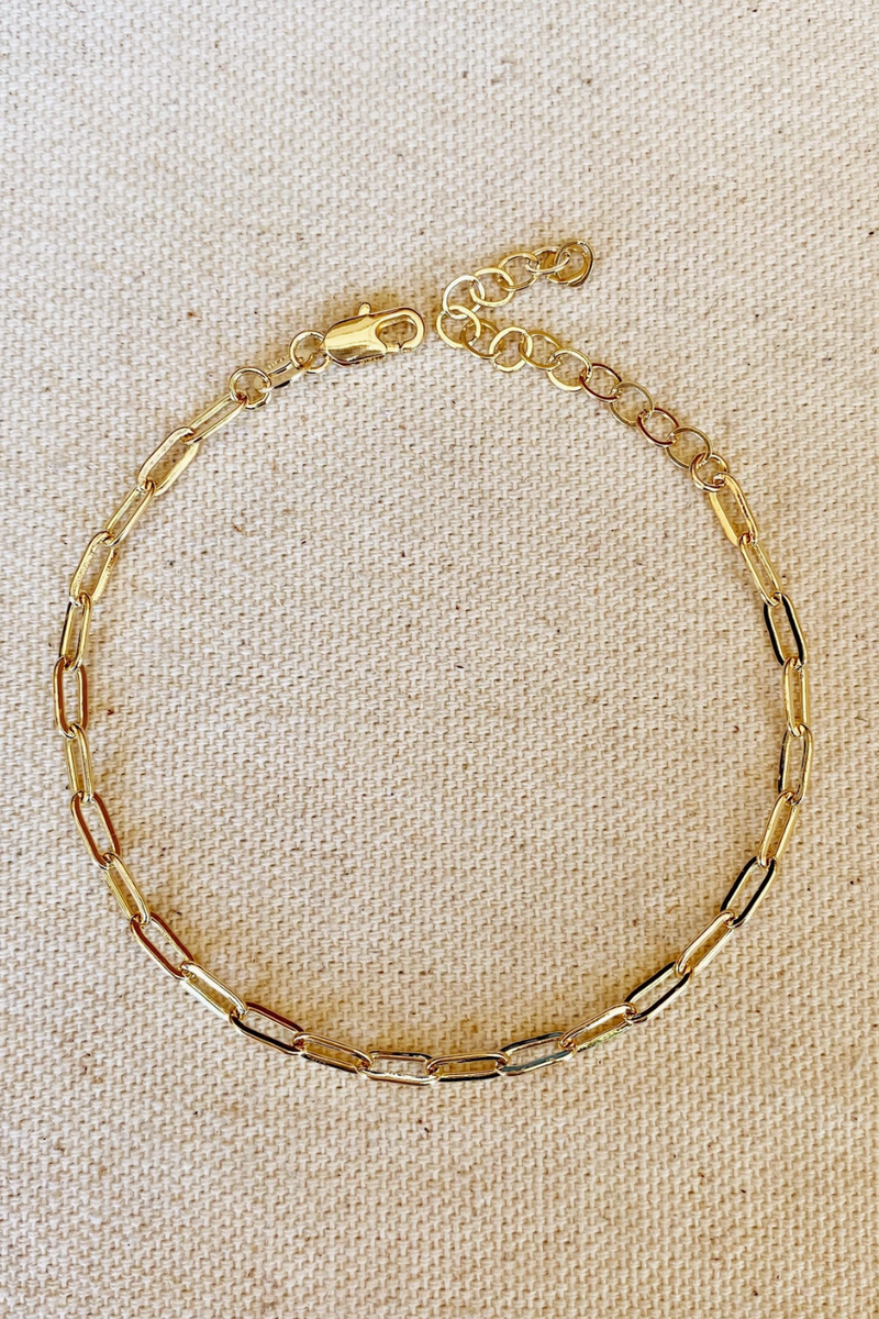 GoldFi - 18k Gold Filled Short Link Paperclip Bracelet