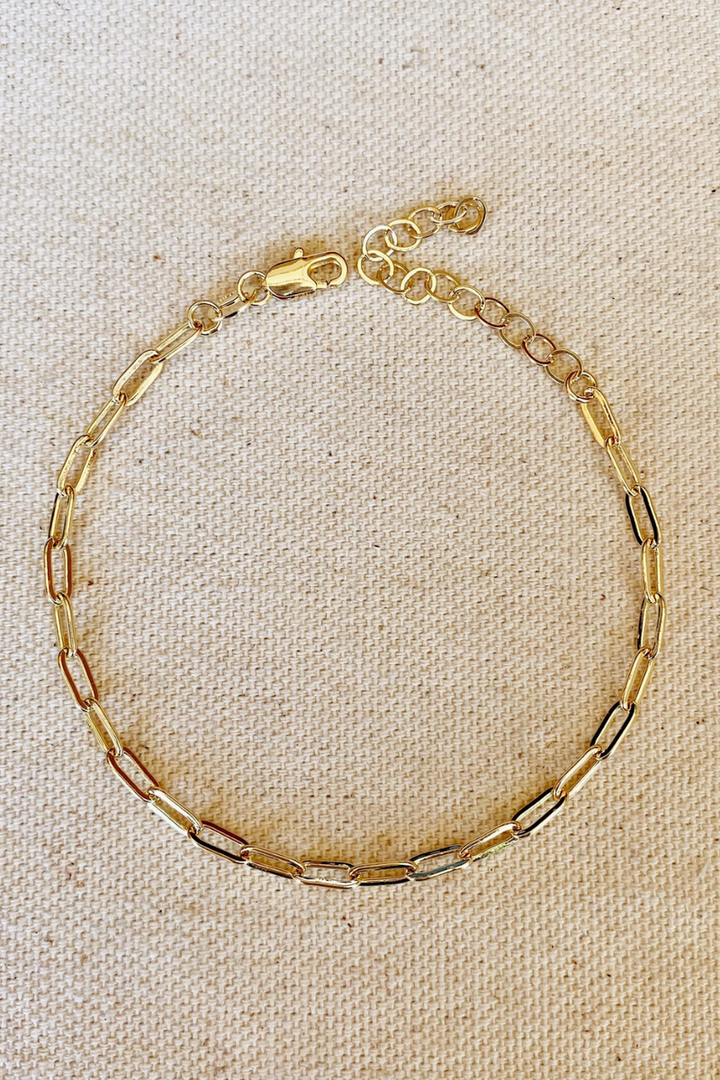 GoldFi - 18k Gold Filled Short Link Paperclip Bracelet