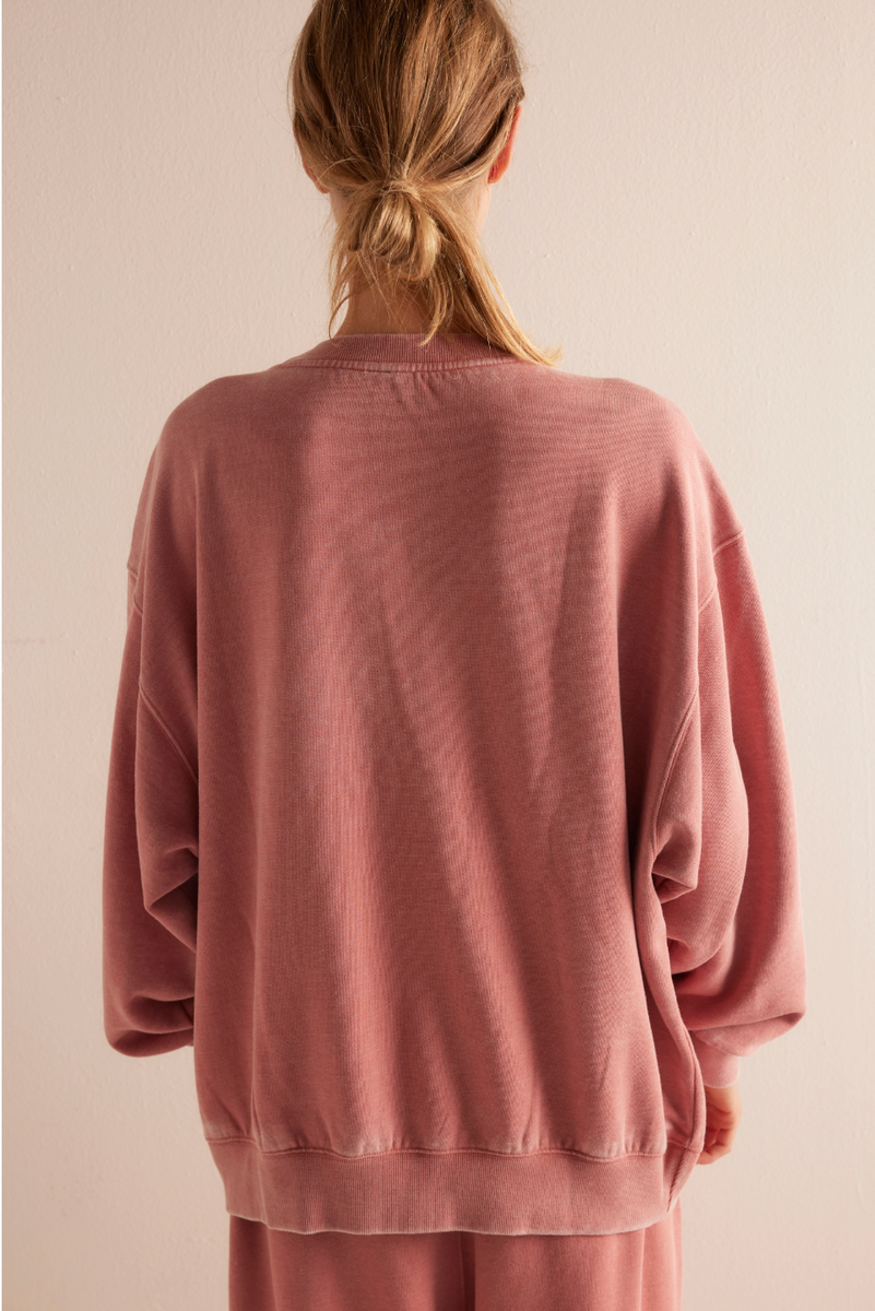 Free People - Slow It Down Pullover in Rose Dawn