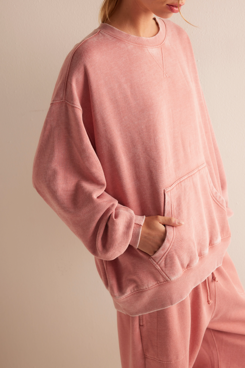 Free People - Slow It Down Pullover in Rose Dawn