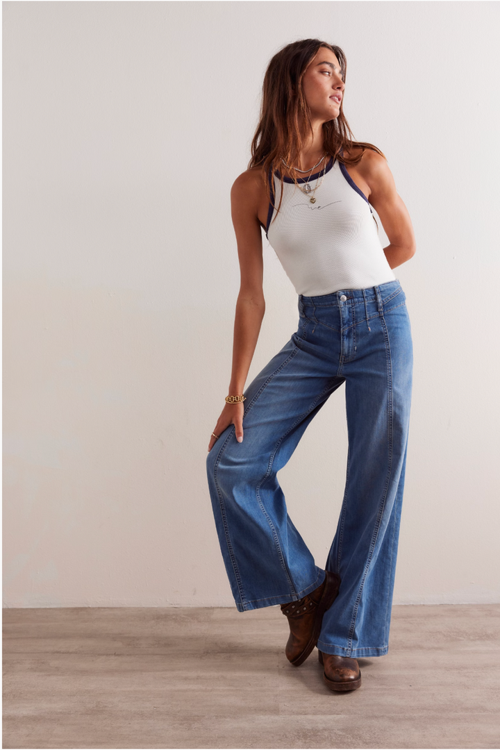 Free People - We The Free Libre Wide-Leg Jeans in Goodie Goodie
