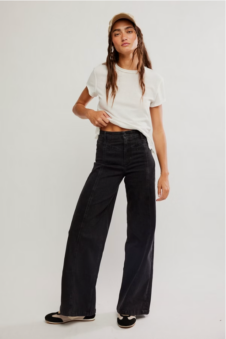 Free People - We The Free Libre Wide-Leg Jeans in Cafe Noir