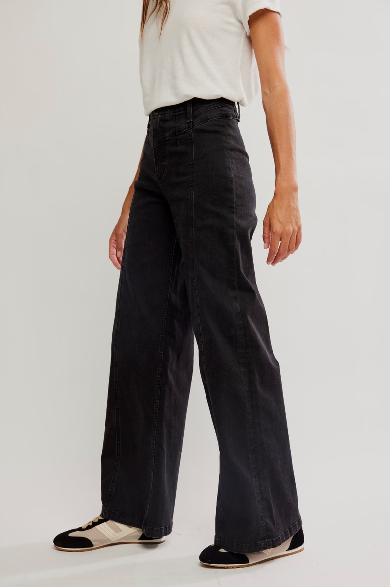 Free People - We The Free Libre Wide-Leg Jeans in Cafe Noir